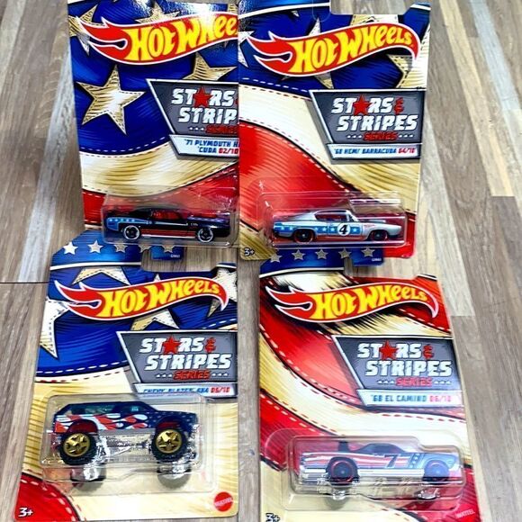Hot wheel Stars & Stripes series hemi Baracuda Plymouth hemi Chevy blazer 4 x 4 - Picture 3 of 7